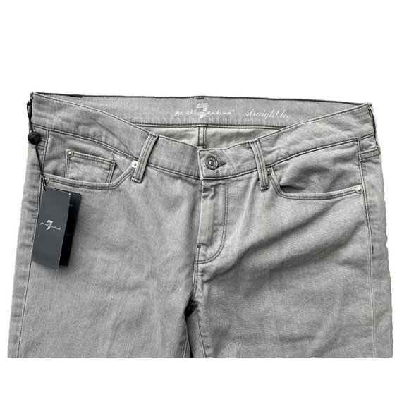 7 For All Mankind Rhinestone Pockets Grey Jeans Made in Italy ( 32 ) - Picture 2 of 5